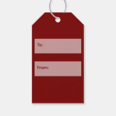 Moderne Elegant Burgundy Grüne Weihnachten Geschenkanhänger (Rückseite)