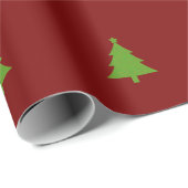 Moderne Elegant Burgundy Grüne Weihnachten Geschenkpapier (Rolleneckpunkt)