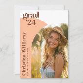 Moderne Elegant Class of 2024 Arch Foto Abschluss Ankündigung (Vorderseite)