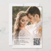 Moderne Elegant Classic 2 Foto QR Code Wedding Einladung (Rückseite)