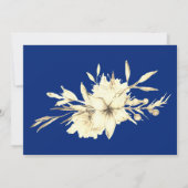 Moderne Elegant Classic Blue Save the Date Hochzei (Rückseite)