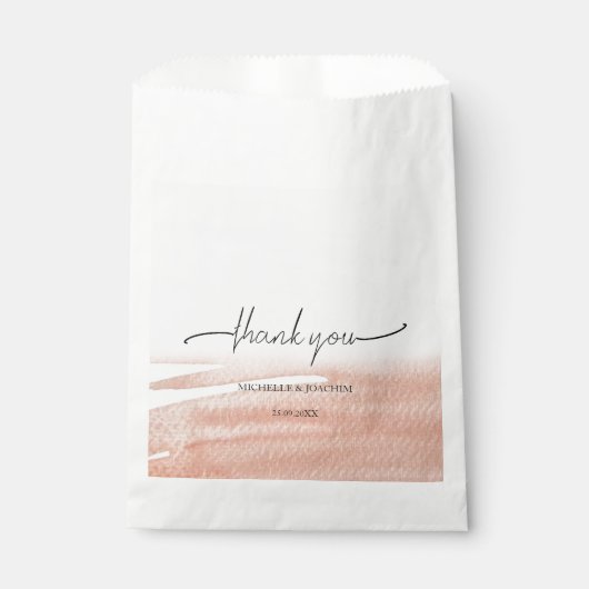 Moderne Elegant Coral Earthy Geschenktütchen (Vorderseite)