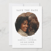 Moderne Elegant Couple's Foto Wedding Save The Date (Vorderseite)