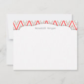 Moderne Elegant Damask Coral Paisley Personalisier Einladung (Rückseite)