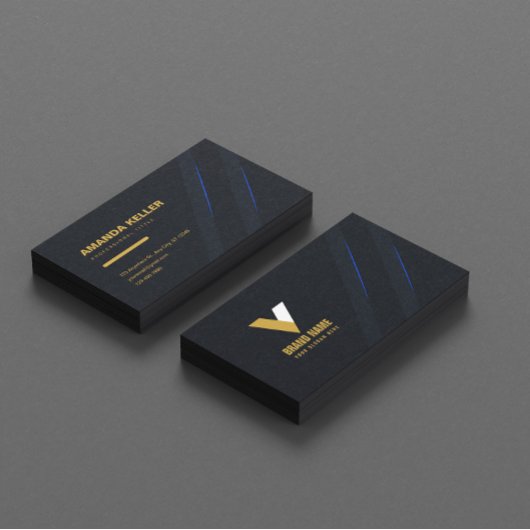 Moderne Elegant Dark Visitenkarte