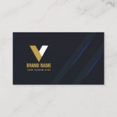 Moderne Elegant Dark Visitenkarte (Rückseite)