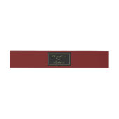 Moderne Elegant Deep Red Gold Script Hochzeit Einladungsbanderole (Flach)