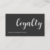 Moderne Elegant Dunkelgrau Weiße Schönheit Treuekarte (Vorderseite)