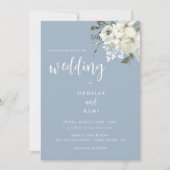 Moderne Elegant Dusty Blue Simple Wedding Einladung (Vorderseite)