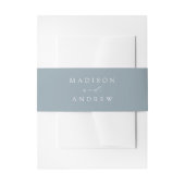 Moderne Elegant Dusty Blue Wedding Einladungsbanderole (Vorderseite Beispiel)