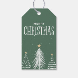 Moderne Elegant Dusty Green Frohe Weihnachten Geschenkanhänger