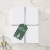 Moderne Elegant Dusty Green Frohe Weihnachten Geschenkanhänger (Mit Garn)