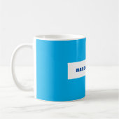Moderne Elegant einfach Blau hinzufügen Kaffeetasse (Links)