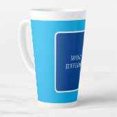 Moderne Elegant einfach Blau hinzufügen Milchtasse (Linke Ecke)