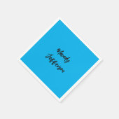 Moderne Elegant einfach Blau hinzufügen Serviette (Ecke)