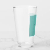 Moderne Elegant einfach blau weiß Glas (Rechts)