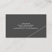 Moderne Elegant einfach Minimal Trendy Klassik Gra Visitenkarte (Rückseite)