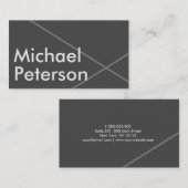 Moderne Elegant einfach Minimal Trendy Klassik Gra Visitenkarte (Vorne/Hinten)