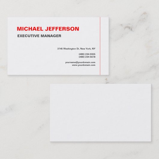 Moderne Elegant einfach Visitenkarte (Vorne/Hinten)