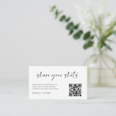 Moderne Elegant erfassen Liebe QR-Code Begleitkarte (Stehend Vorderseite)