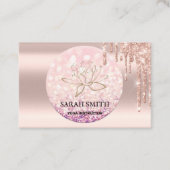 Moderne Elegant fällt goldene Rose, Lotus Visitenkarte (Vorderseite)