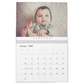 Moderne Elegant Family Foto Script Typografie Kalender (Jan 2027)