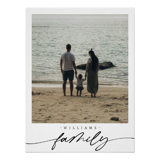 Moderne Elegant Family Foto Script Typografie Poster (Vorderseite)