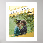 Moderne Elegant Foto Mr & Mrs. Couple Portrait hin Foliendrucke (Vorderseite)