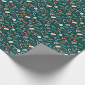 Moderne Elegant frohe Weihnachten Grün Geschenkpapier (Ecke)