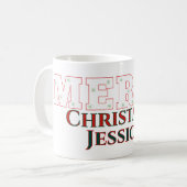 Moderne Elegant frohe Weihnachten Kaffeetasse (Vorderseite Links)