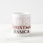 Moderne Elegant frohe Weihnachten Kaffeetasse (Mittel)