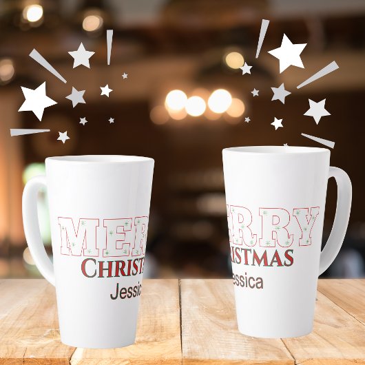 Moderne Elegant frohe Weihnachten Milchtasse