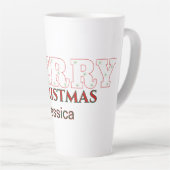 Moderne Elegant frohe Weihnachten Milchtasse (Rechte Ecke)