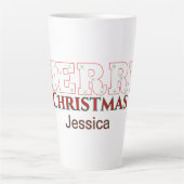 Moderne Elegant frohe Weihnachten Milchtasse (Vorderseite)