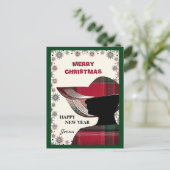 Moderne Elegant frohe Weihnachten Postkarte (Stehend Vorderseite)