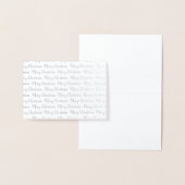 Moderne Elegant frohe Weihnachtskalligraphie Silve Folienkarte (Anzeige)
