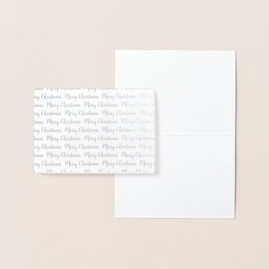 Moderne Elegant frohe Weihnachtskalligraphie Silve Folienkarte (Anzeige)