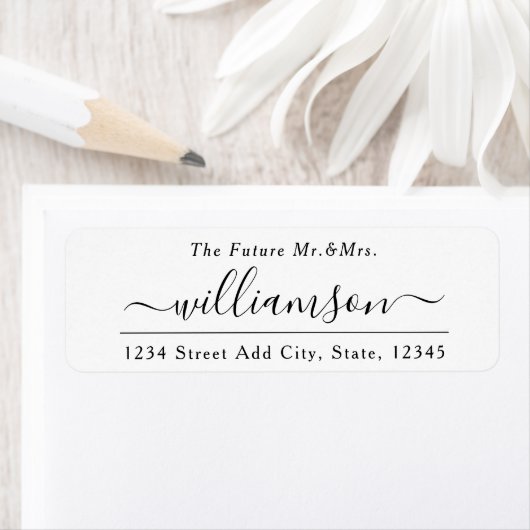 Moderne Elegant Future Mr. und Mrs. Wedding Rede (Insitu)