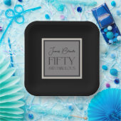 Moderne Elegant Gentlemen's Fifty & Fabulous Pappteller (Party)