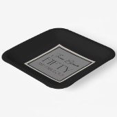 Moderne Elegant Gentlemen's Fifty & Fabulous Pappteller (Gewinkelt)