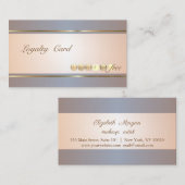 Moderne Elegant, gestreift, gepunktete Treuekarte (Vorne/Hinten)