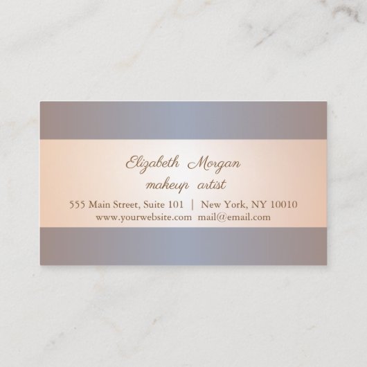 Moderne Elegant, gestreift, gepunktete Treuekarte (Rückseite)