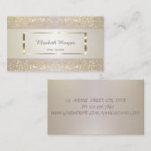 Moderne Elegant, gestreift, goldene Konfetti, Gold Visitenkarte (Vorne/Hinten)