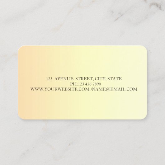 Moderne Elegant gestreift Schwarz, Gold, Lotus Visitenkarte (Rückseite)