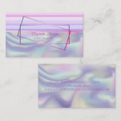 Moderne, elegant gestreifte Rahmen holografisch Visitenkarte (Vorne/Hinten)