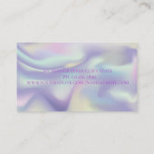 Moderne, elegant gestreifte Rahmen holografisch Visitenkarte (Rückseite)