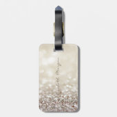 Moderne Elegant Girly, Glittery, Heel Gepäckanhänger (Rückseite vertikal)