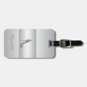 Moderne Elegant Girly, Heel Gepäckanhänger (Vorderseite horizontal)