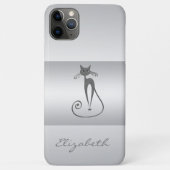 Moderne Elegant Girly, Katze Case-Mate iPhone Hülle (Rückseite)