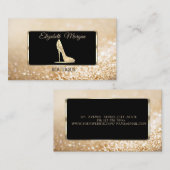 Moderne Elegant Gold Bokeh ,High Heel Visitenkarte (Vorne/Hinten)